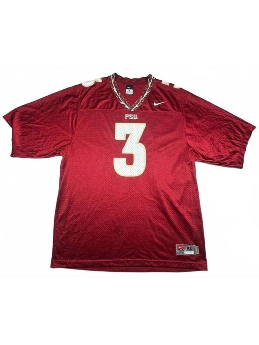 Nike Florida State Seminoles #3 Football Jersey Garnet FSU Men’s XL EJ Manuel